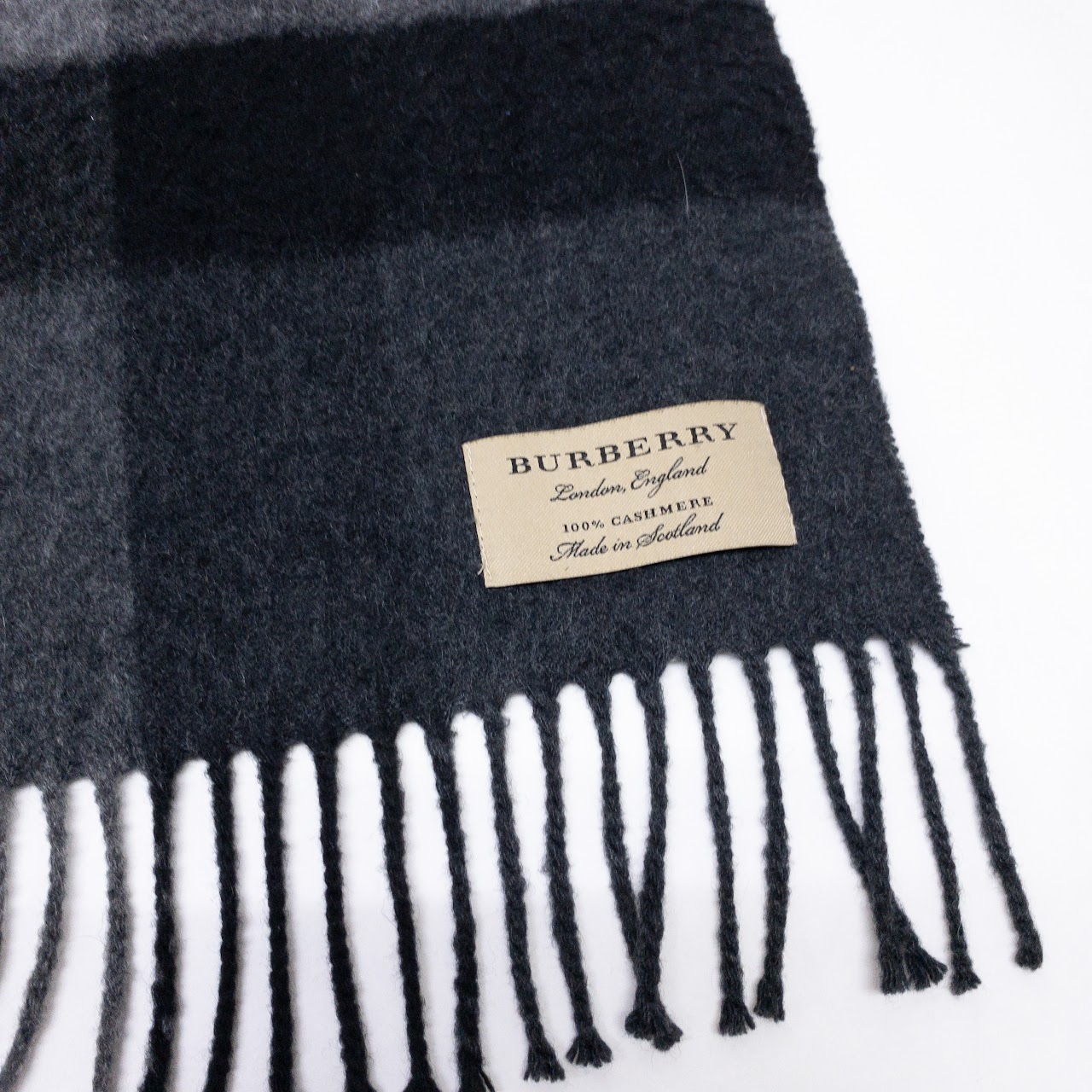 Burberry London Grey Cashmere Scarf