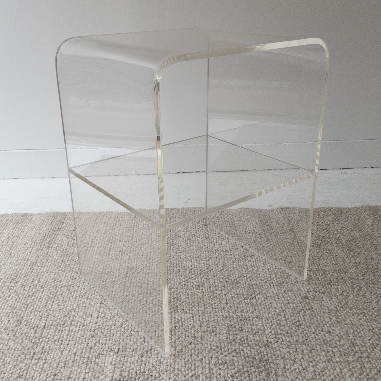 Lucite Two-Tier Side Table