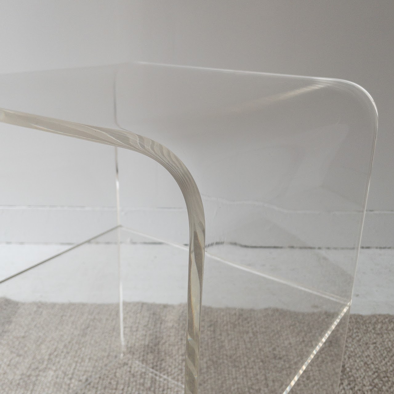 Lucite Two-Tier Side Table