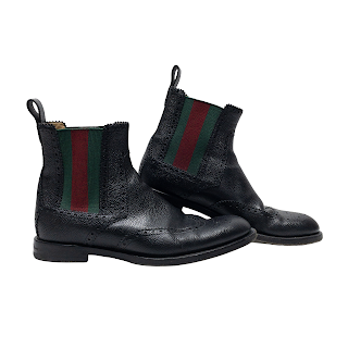 Gucci Black Leather Chelsea Boots