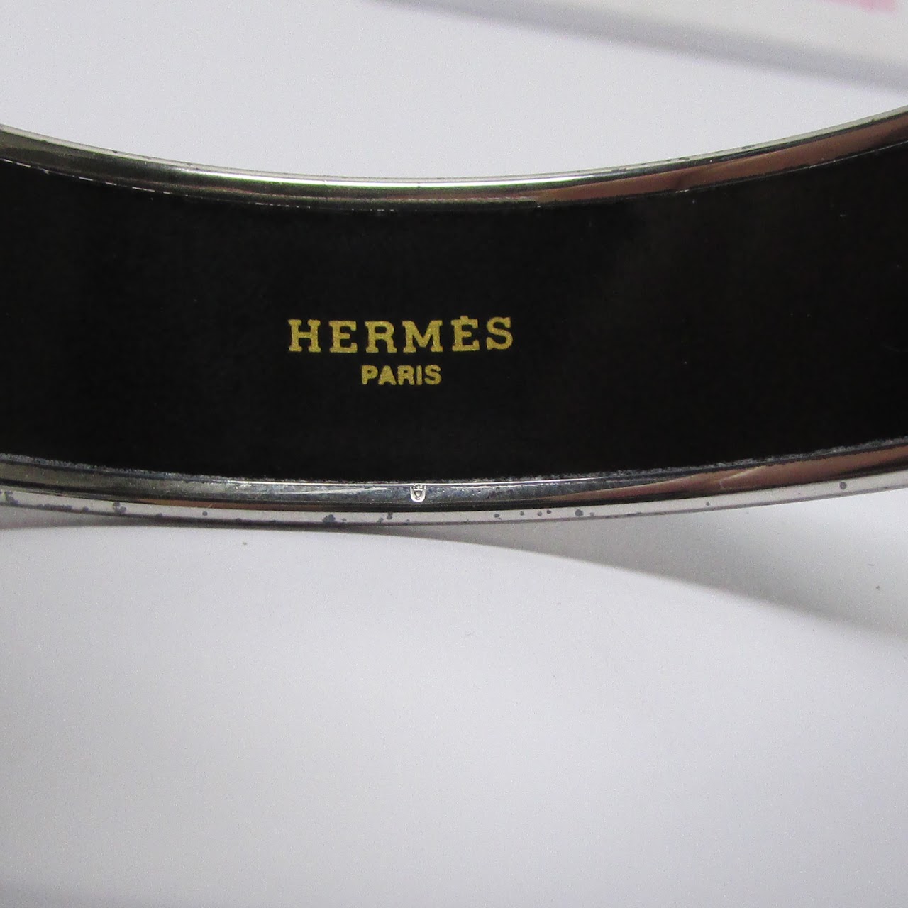 Hermès Vintage Enamel Polka Dot Bangle