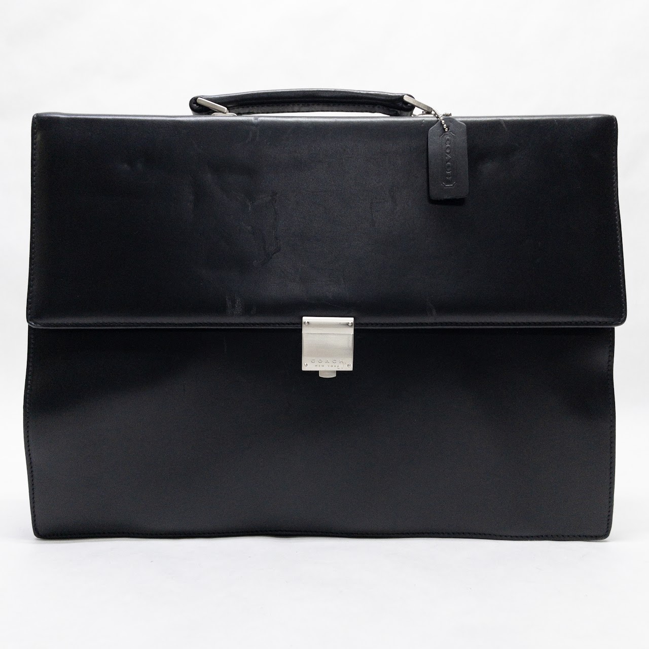 Coach Black Leather Slim Soft Briefcase