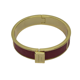 L..K. Bennett Brass & Leather Bracelet