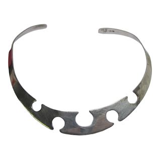 Taxco Sterling Silver 'Swiss Cheese' Choker