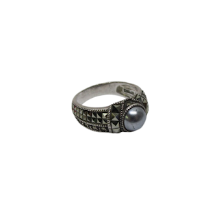 Judith Jack Sterling Silver & Marcasite 'Pearl' Ring