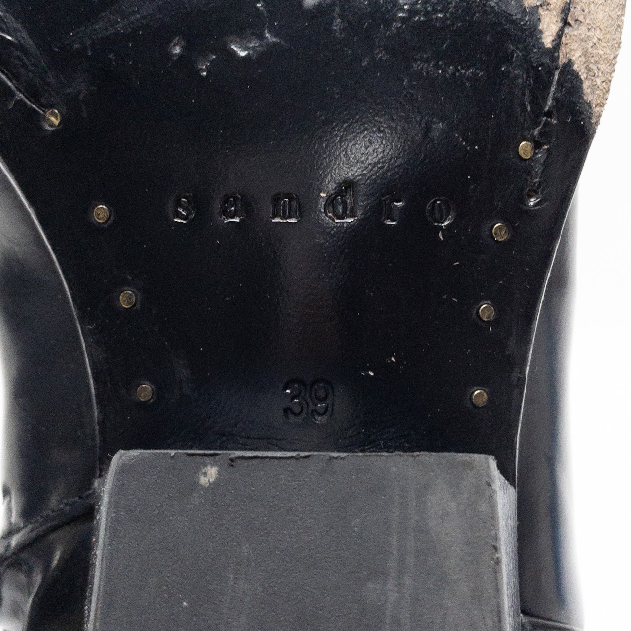 Sandro Embroidered Black Leather Western Boots