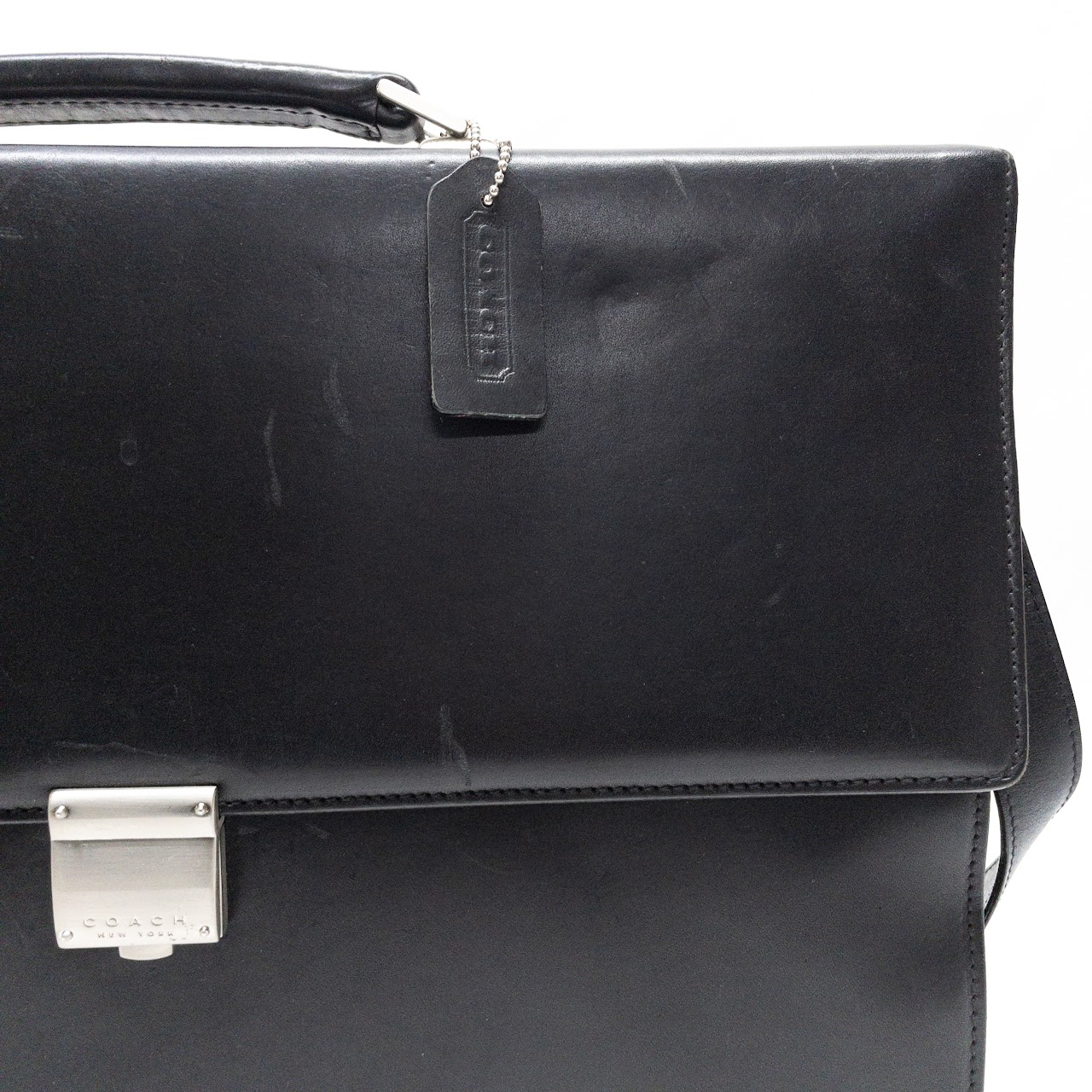Coach Black Leather Slim Soft Briefcase