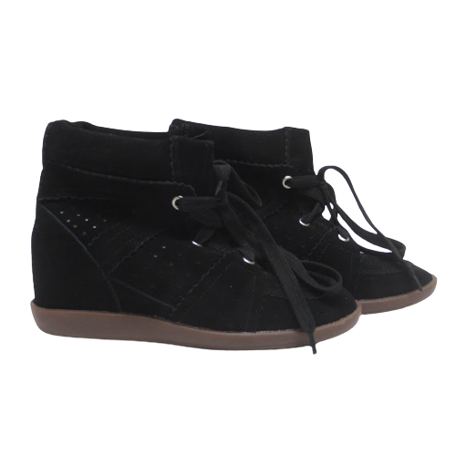 Isabel Marant  Black High Top Wedge  Sneakers