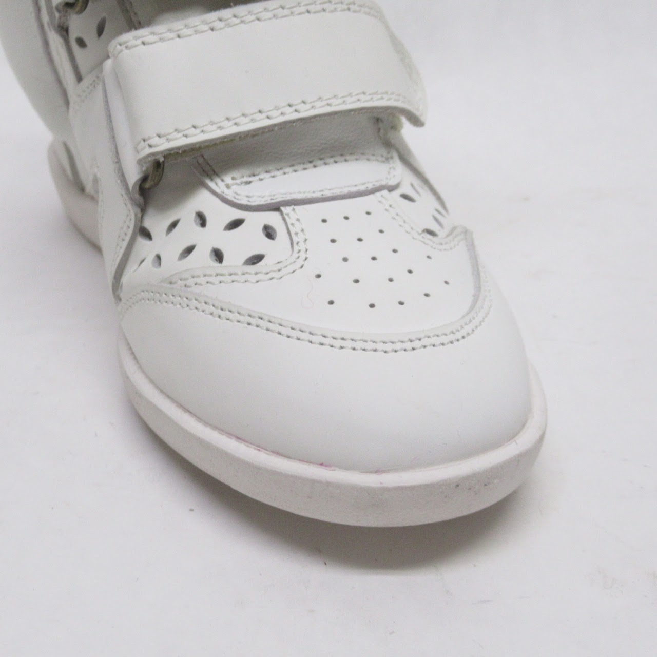 Isabel Marant Leather High Top Wedge Sneakers