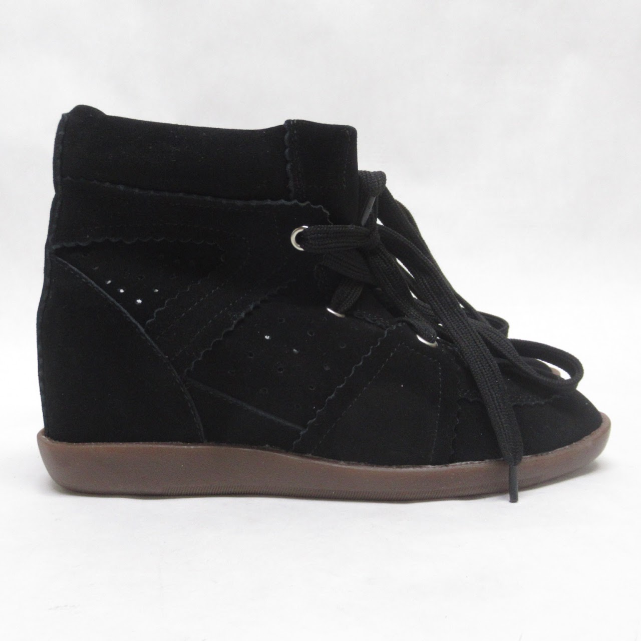 Isabel Marant  Black High Top Wedge  Sneakers