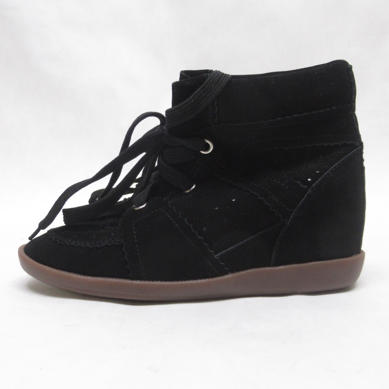 Isabel Marant  Black High Top Wedge  Sneakers