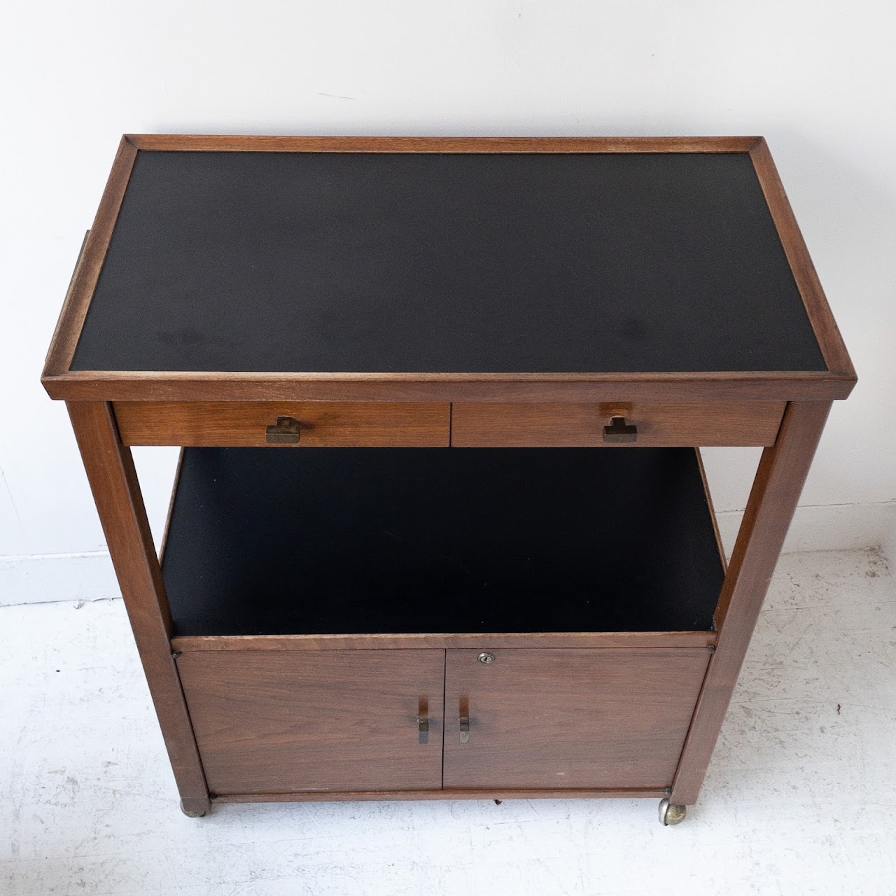 Mid-Century Rolling Bar Cart