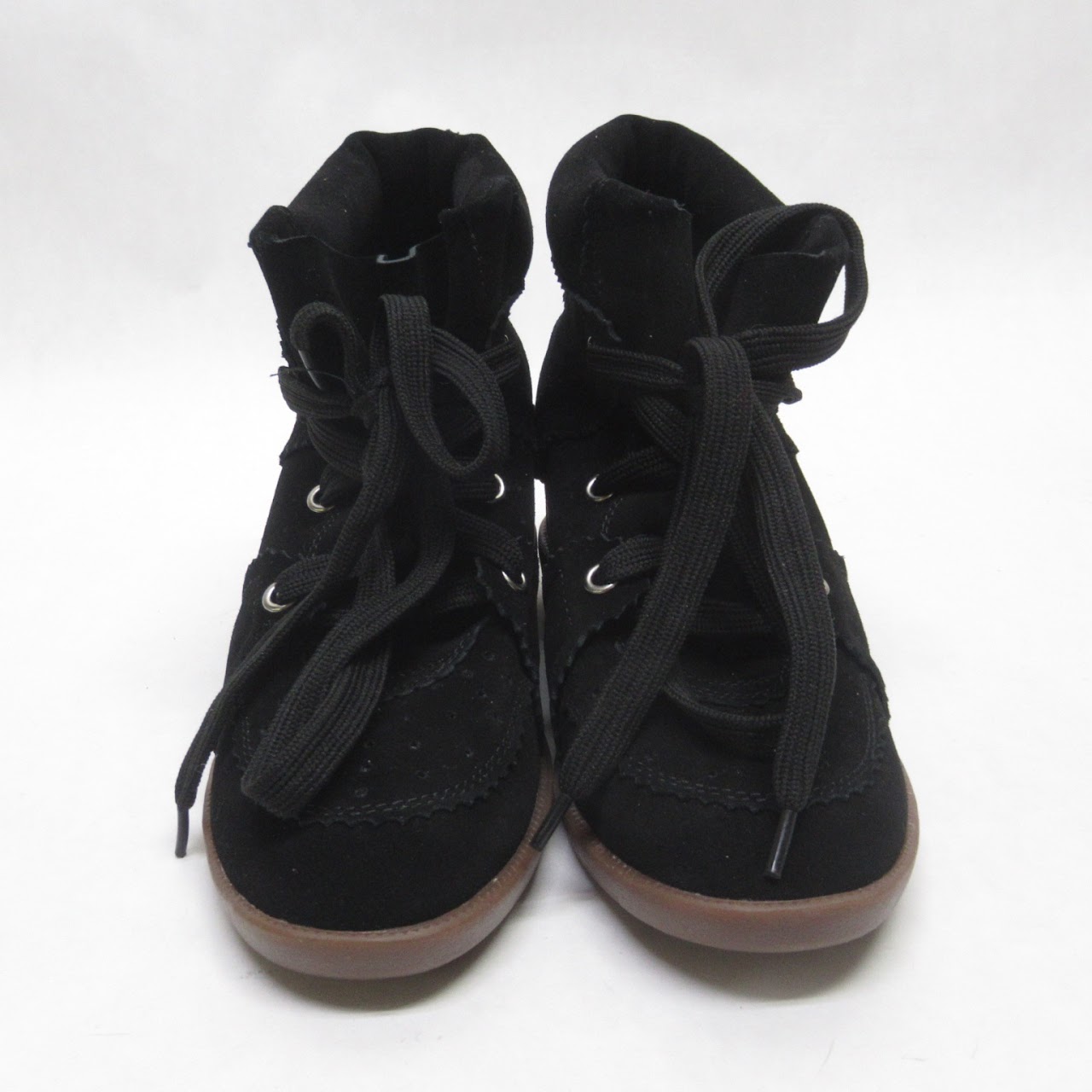 Isabel Marant  Black High Top Wedge  Sneakers