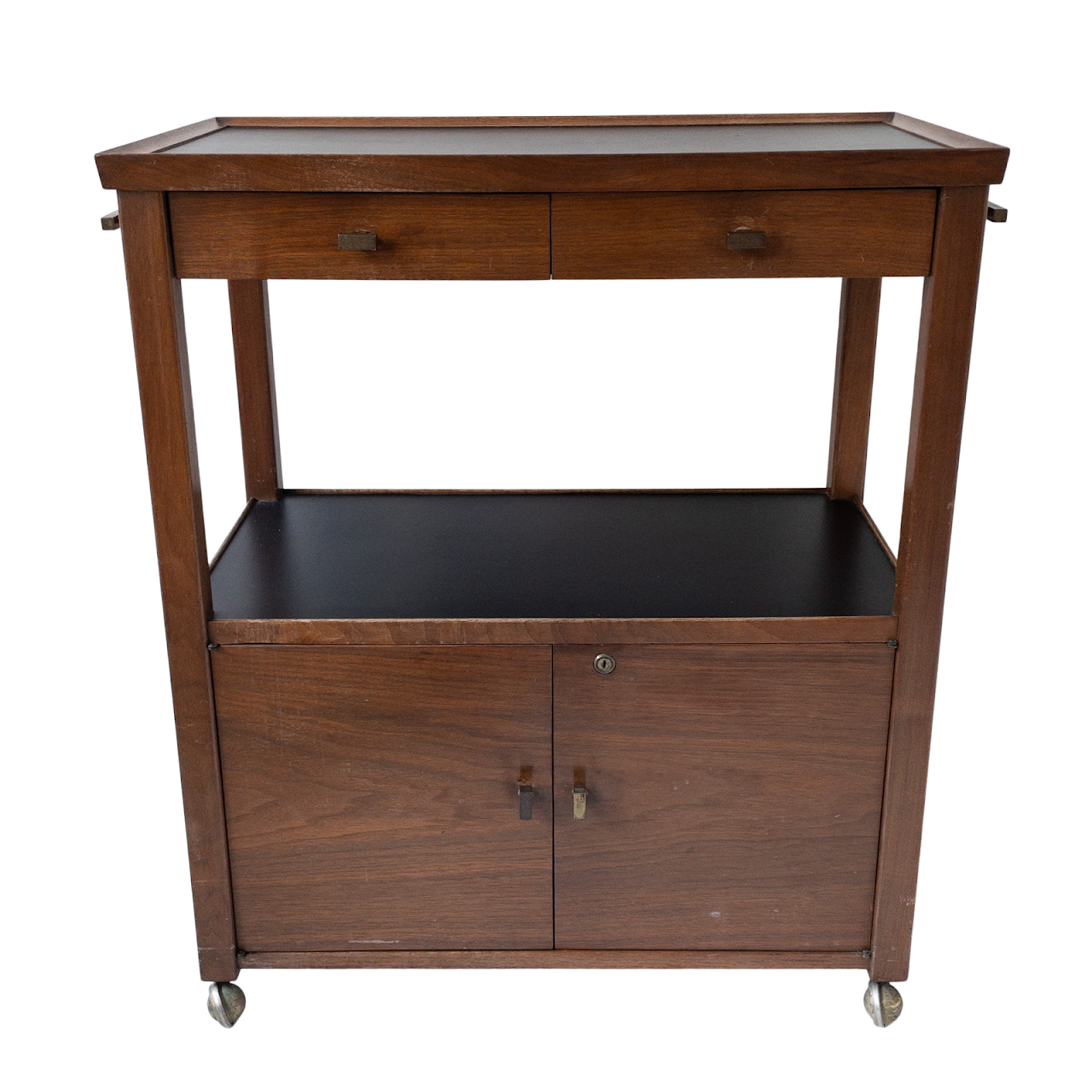 Mid-Century Rolling Bar Cart