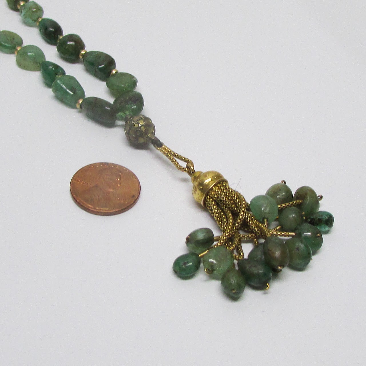 14K Gold & Jadeite Necklace