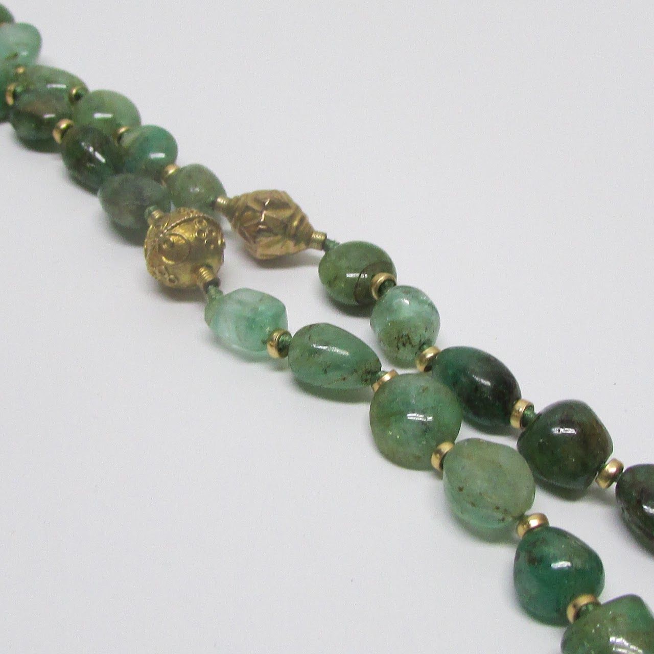 14K Gold & Jadeite Necklace