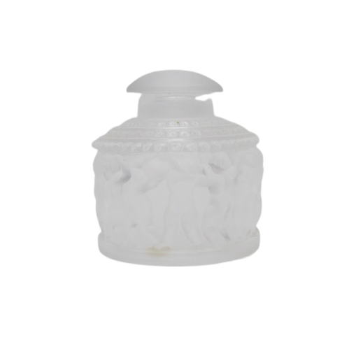 Lalique Frosted Crystal Les Enfants Lidded Jar