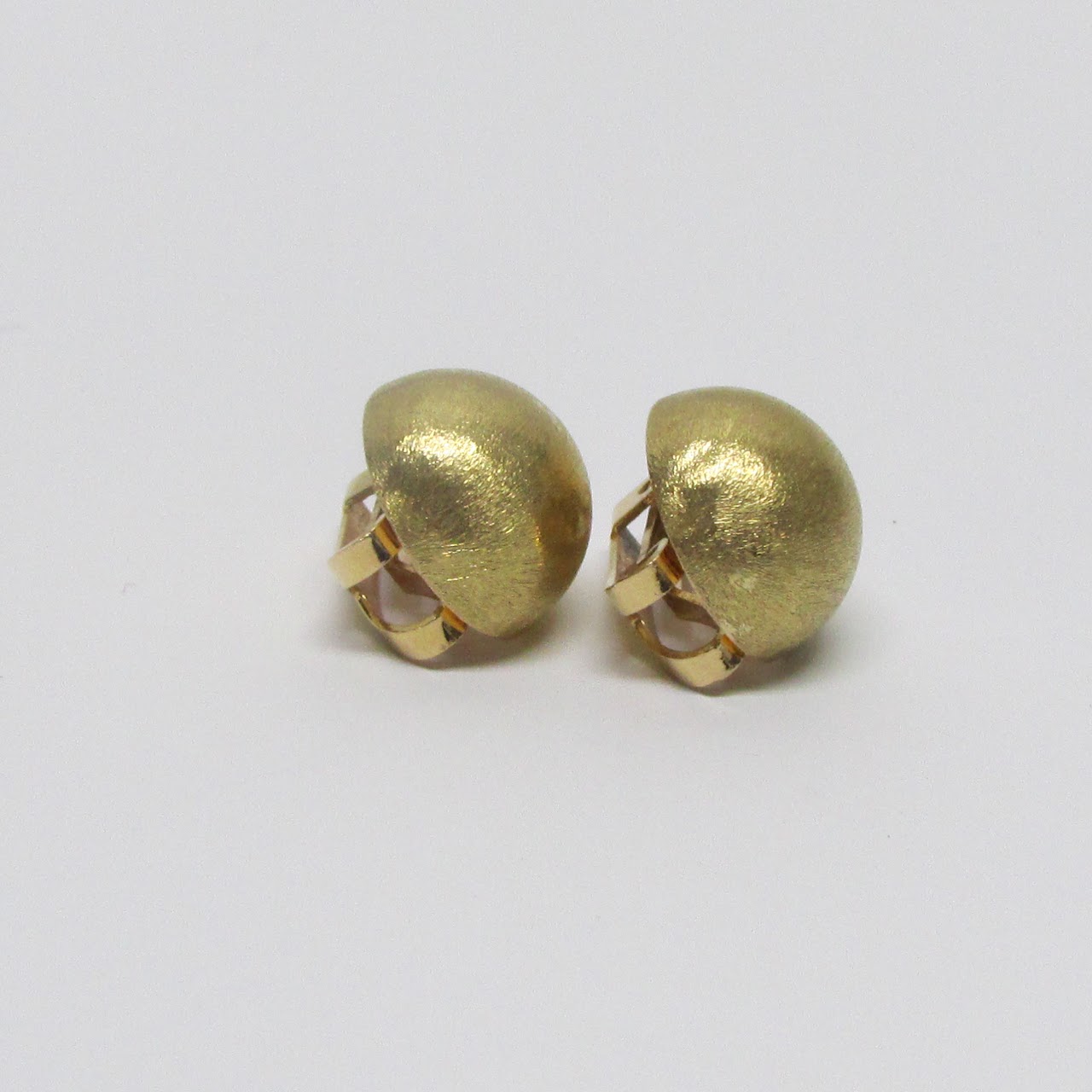 18K Gold Clip On Earrings