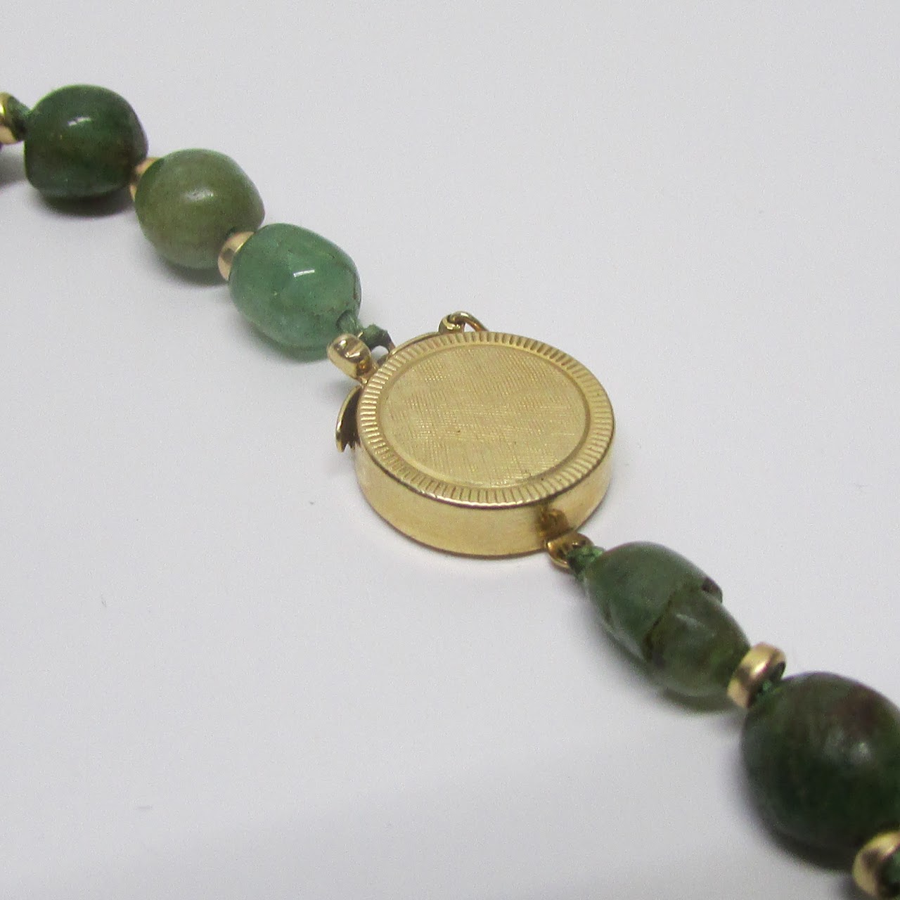 14K Gold & Jadeite Necklace