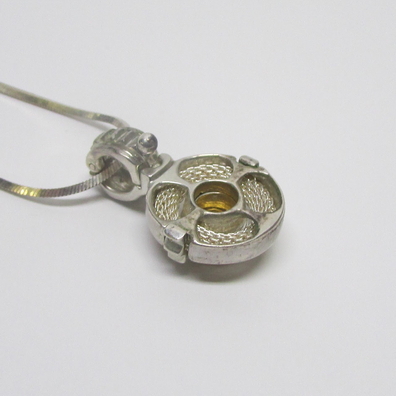 Sterling Silver & Topaz Pendant Necklace