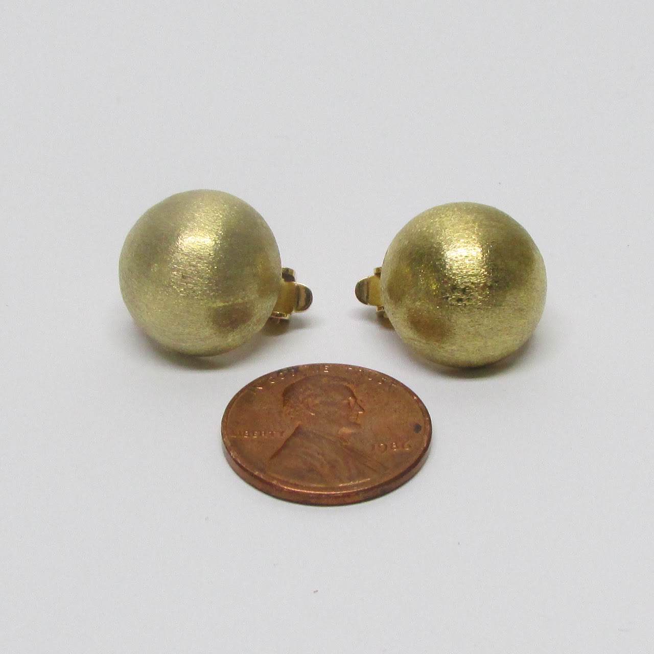 18K Gold Clip On Earrings