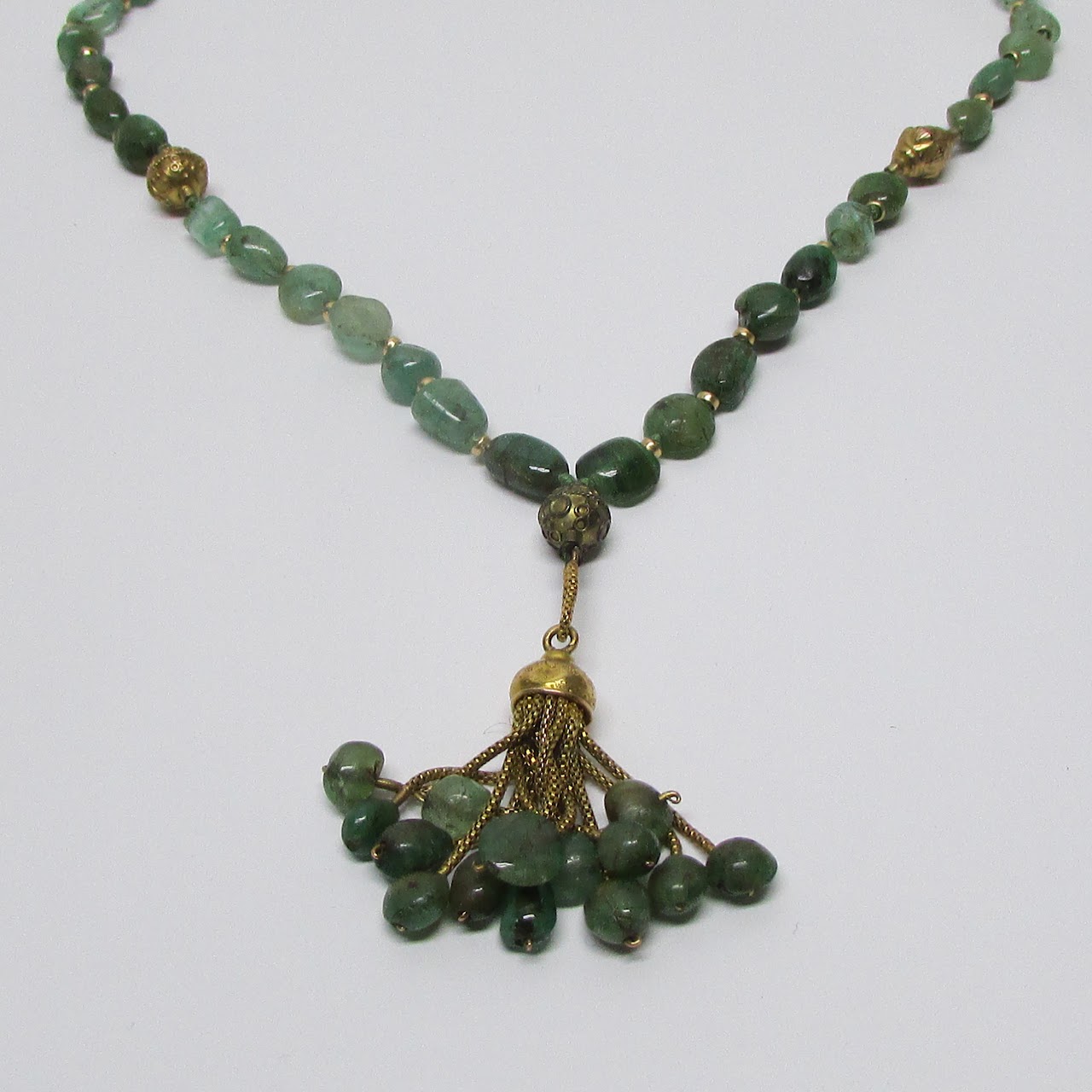 14K Gold & Jadeite Necklace