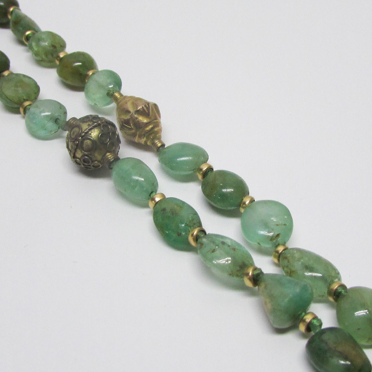 14K Gold & Jadeite Necklace