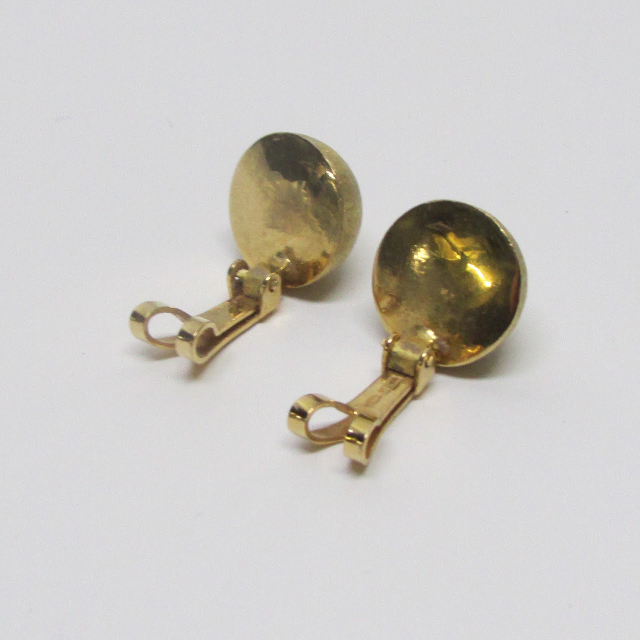 18K Gold Clip On Earrings