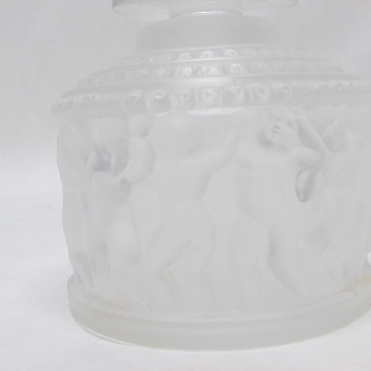 Lalique Frosted Crystal Les Enfants Lidded Jar