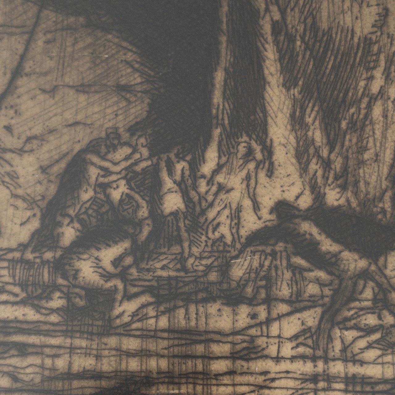 Frank Brangwyn 'Breaking Up the Duncan' Signed Etching