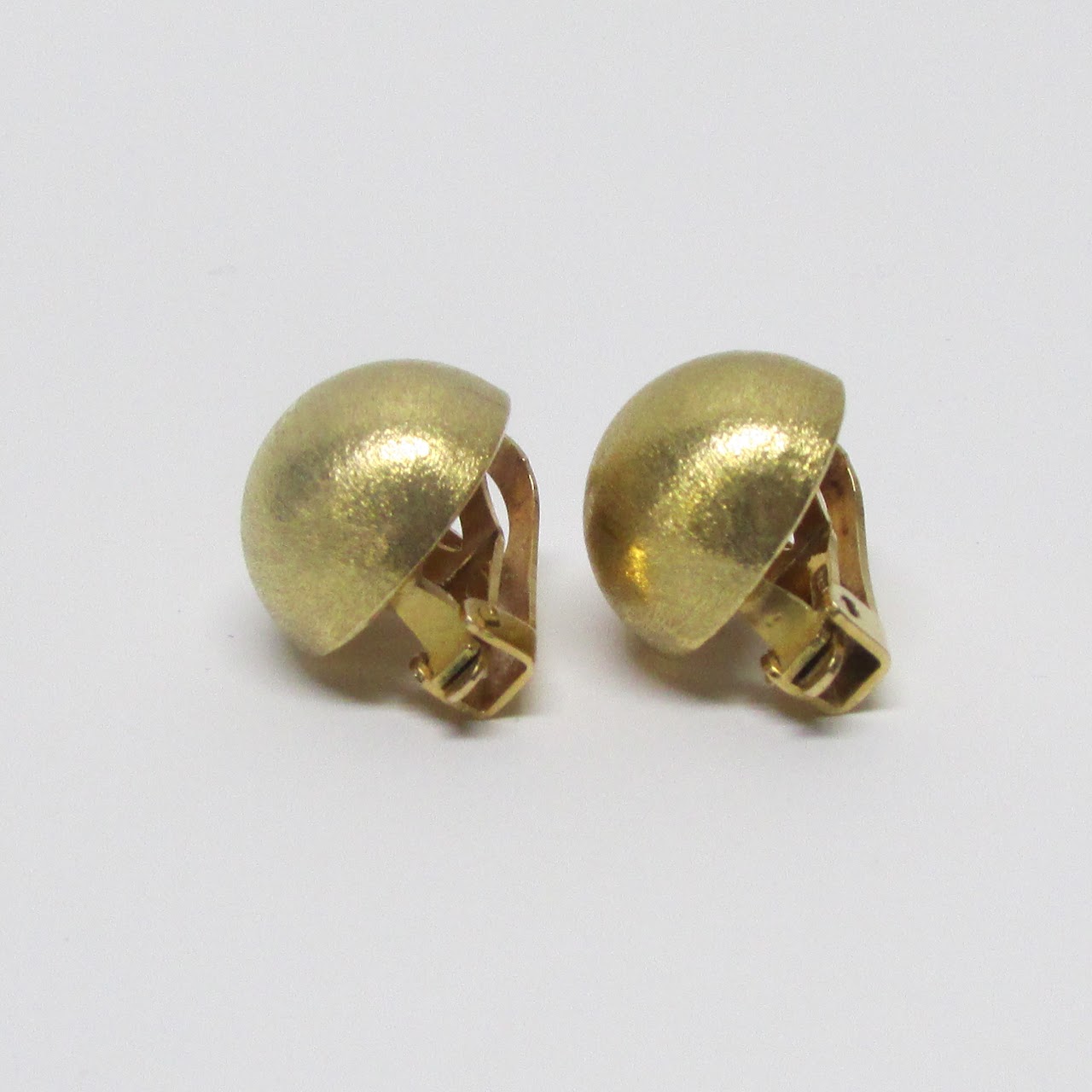 18K Gold Clip On Earrings