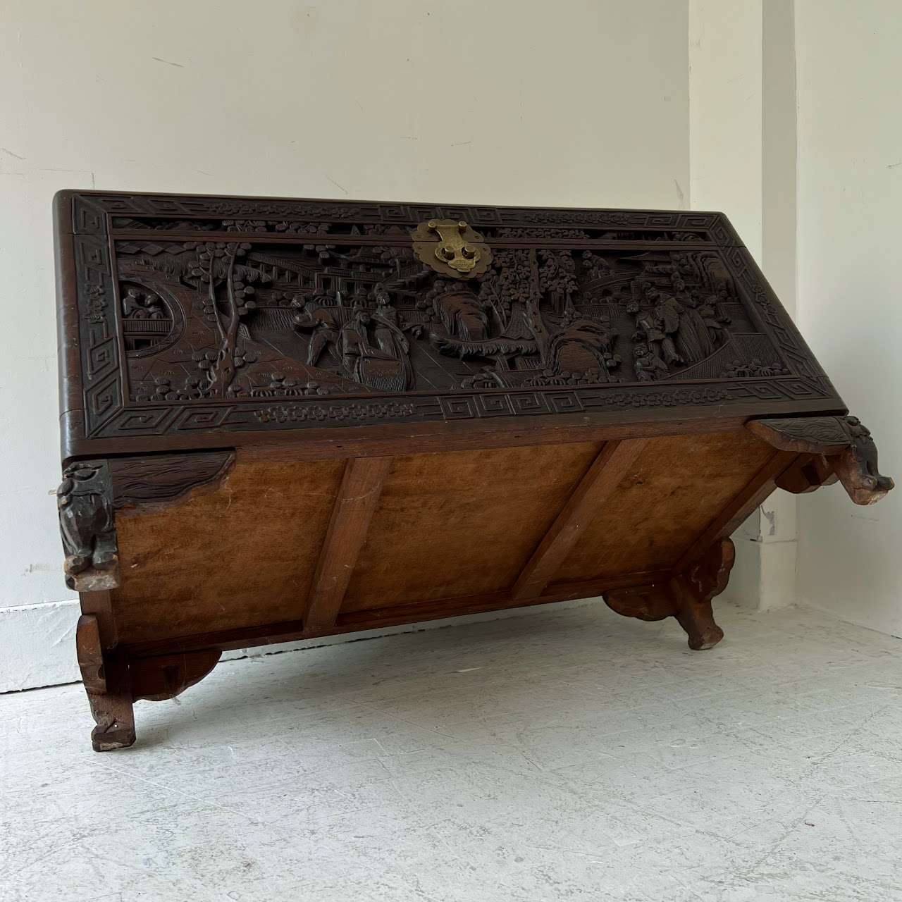 Chinese Carved Camphor Chest