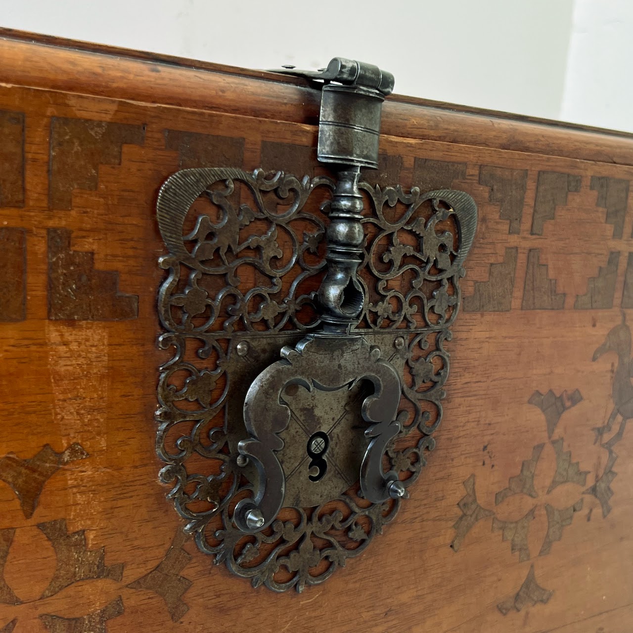 Antique Marquetry Blanket Chest