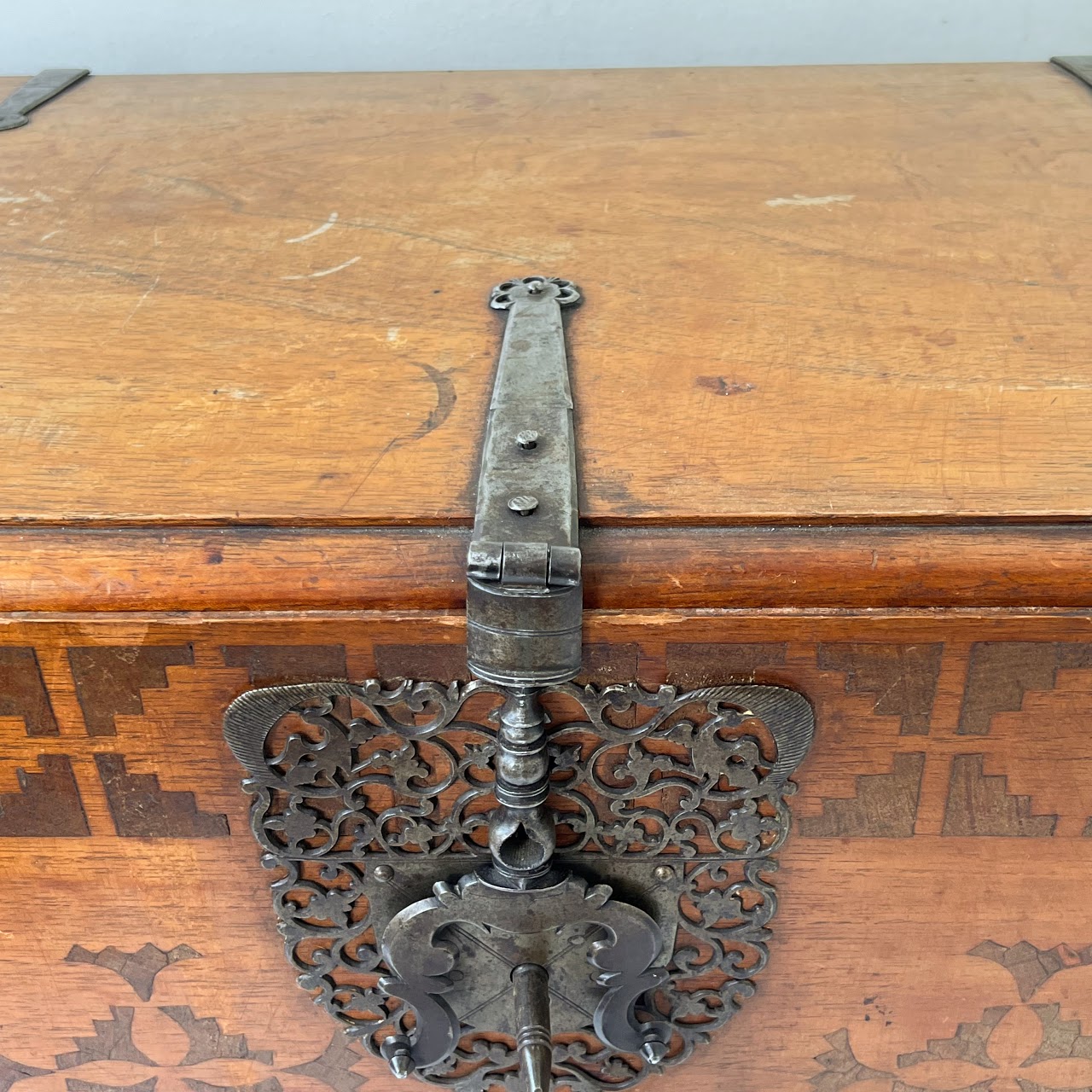 Antique Marquetry Blanket Chest