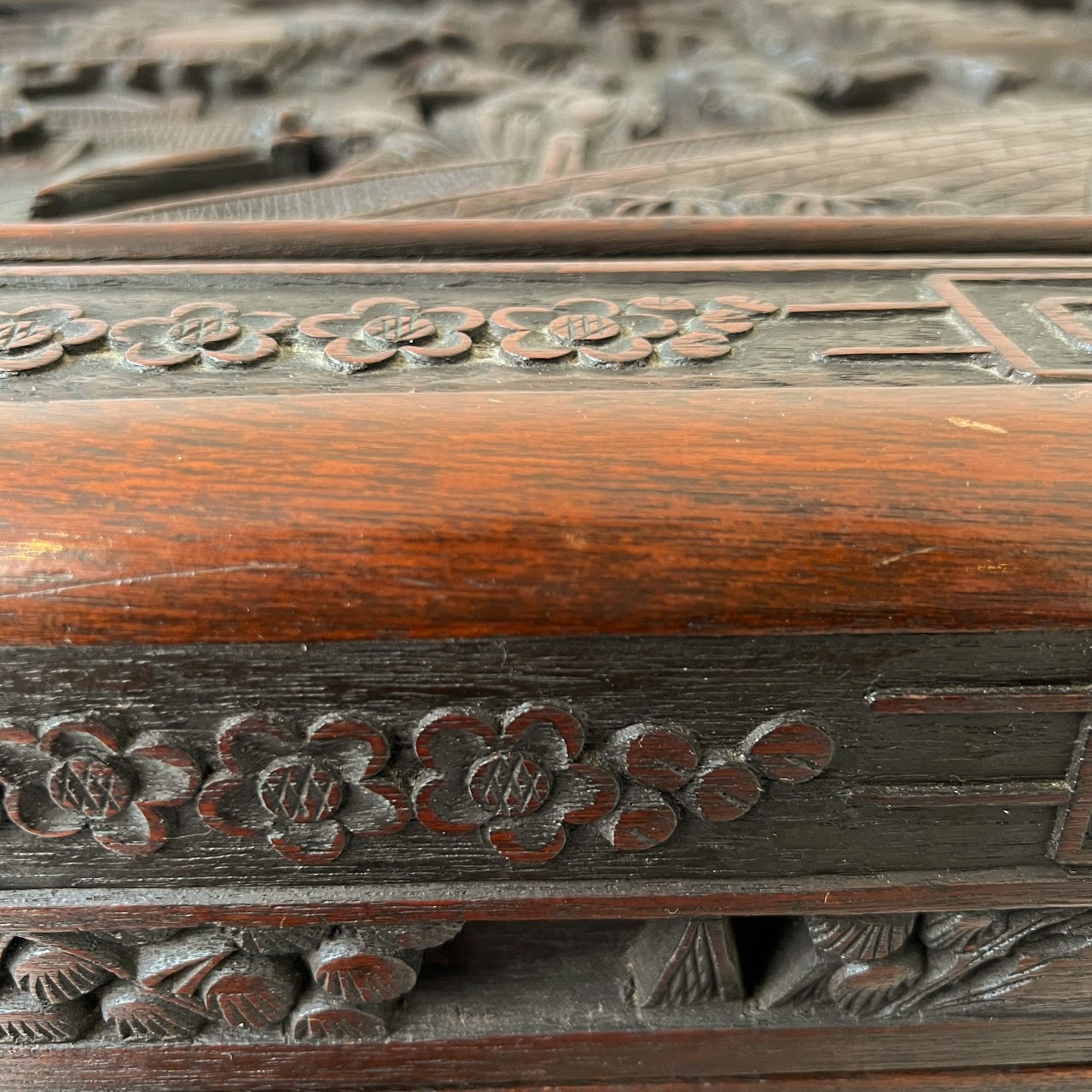 Chinese Carved Camphor Chest