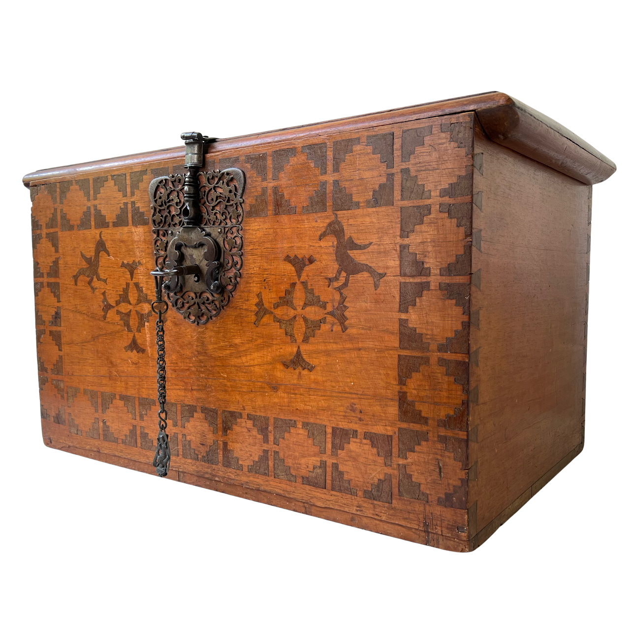 Antique Marquetry Blanket Chest