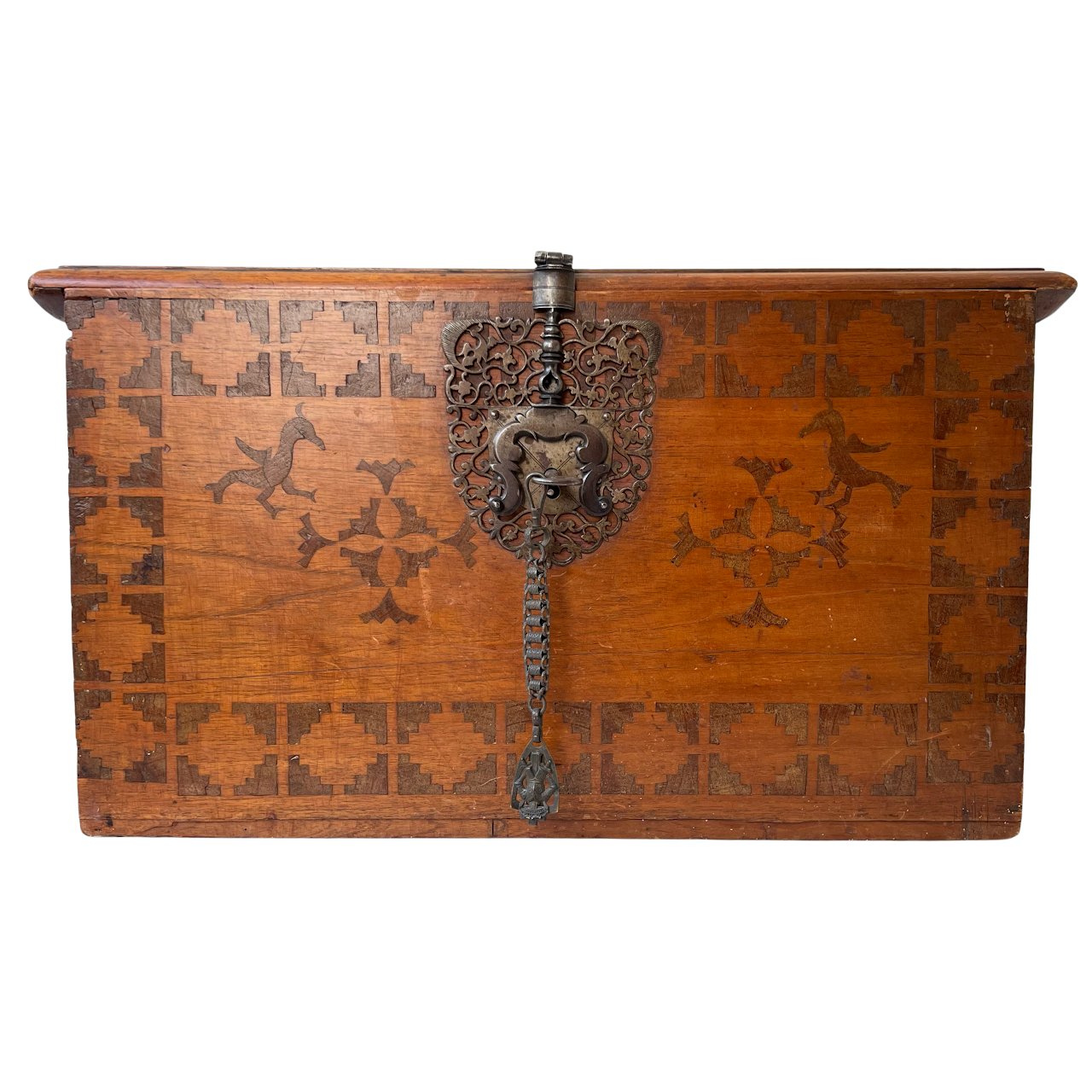 Antique Marquetry Blanket Chest