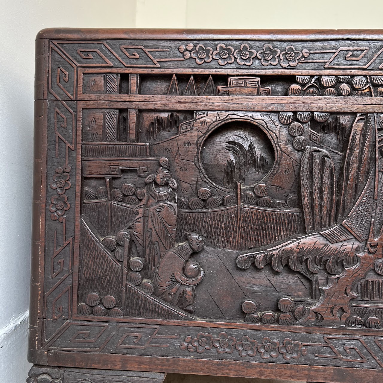 Chinese Carved Camphor Chest