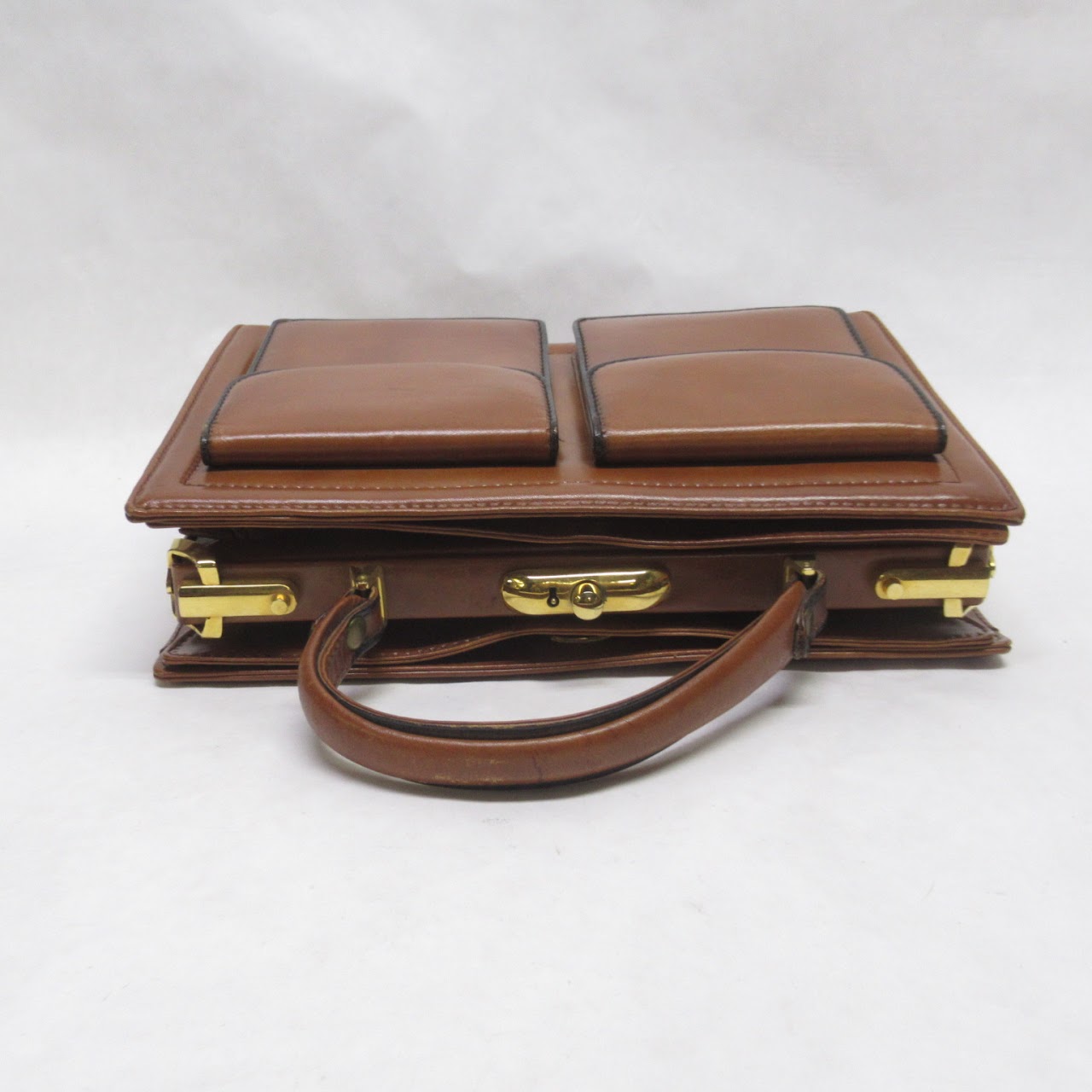 Leather  Vintage Frame Handbag