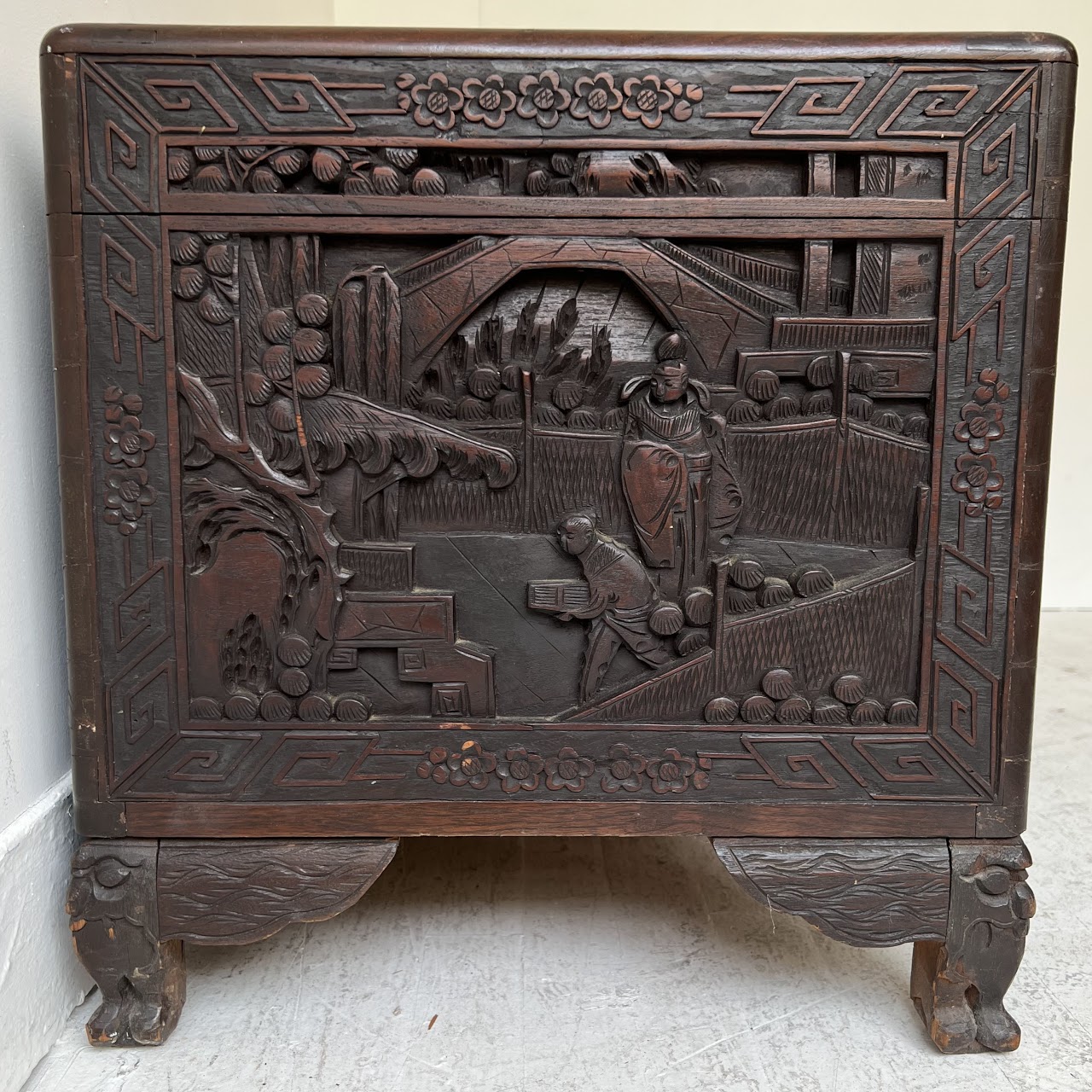 Chinese Carved Camphor Chest