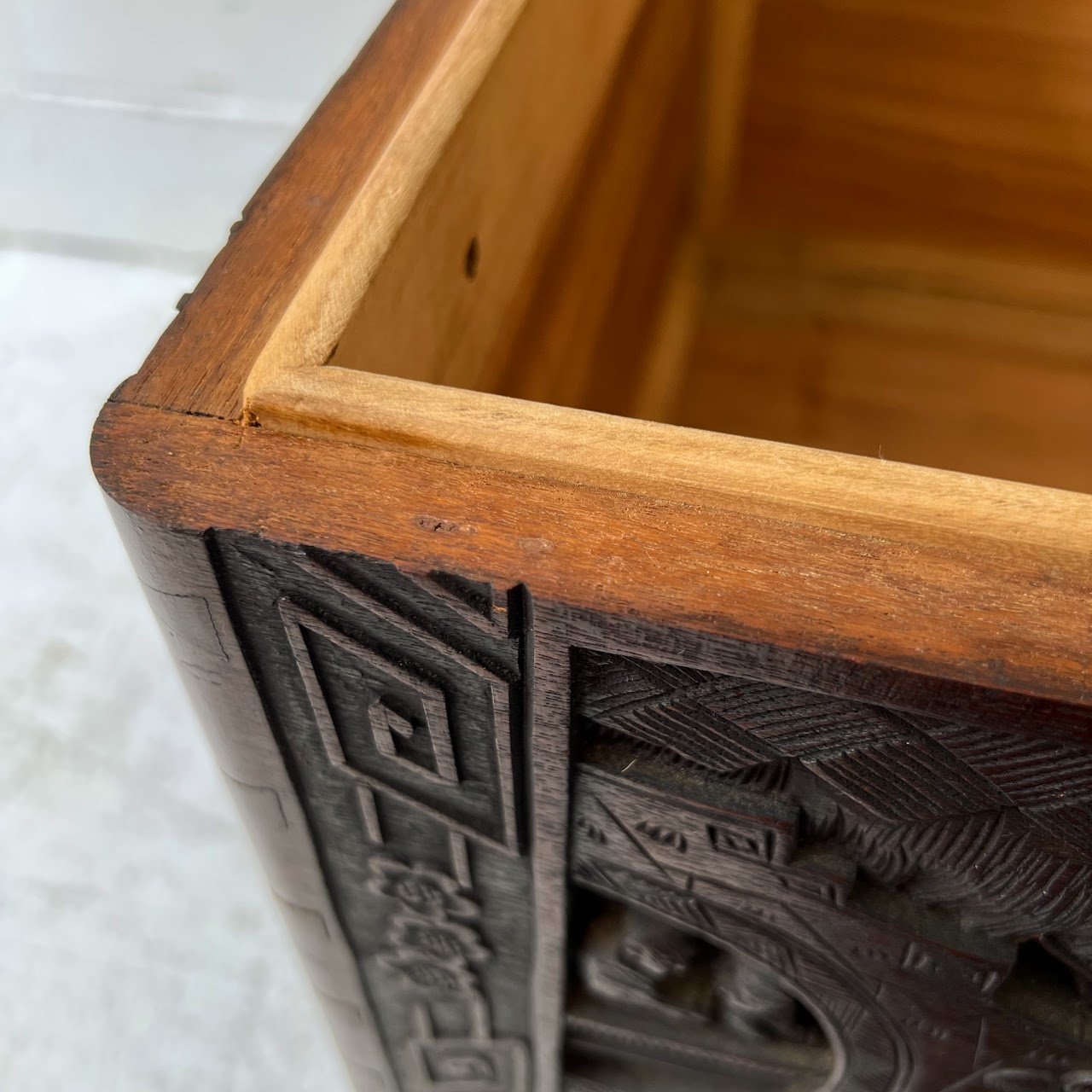 Chinese Carved Camphor Chest