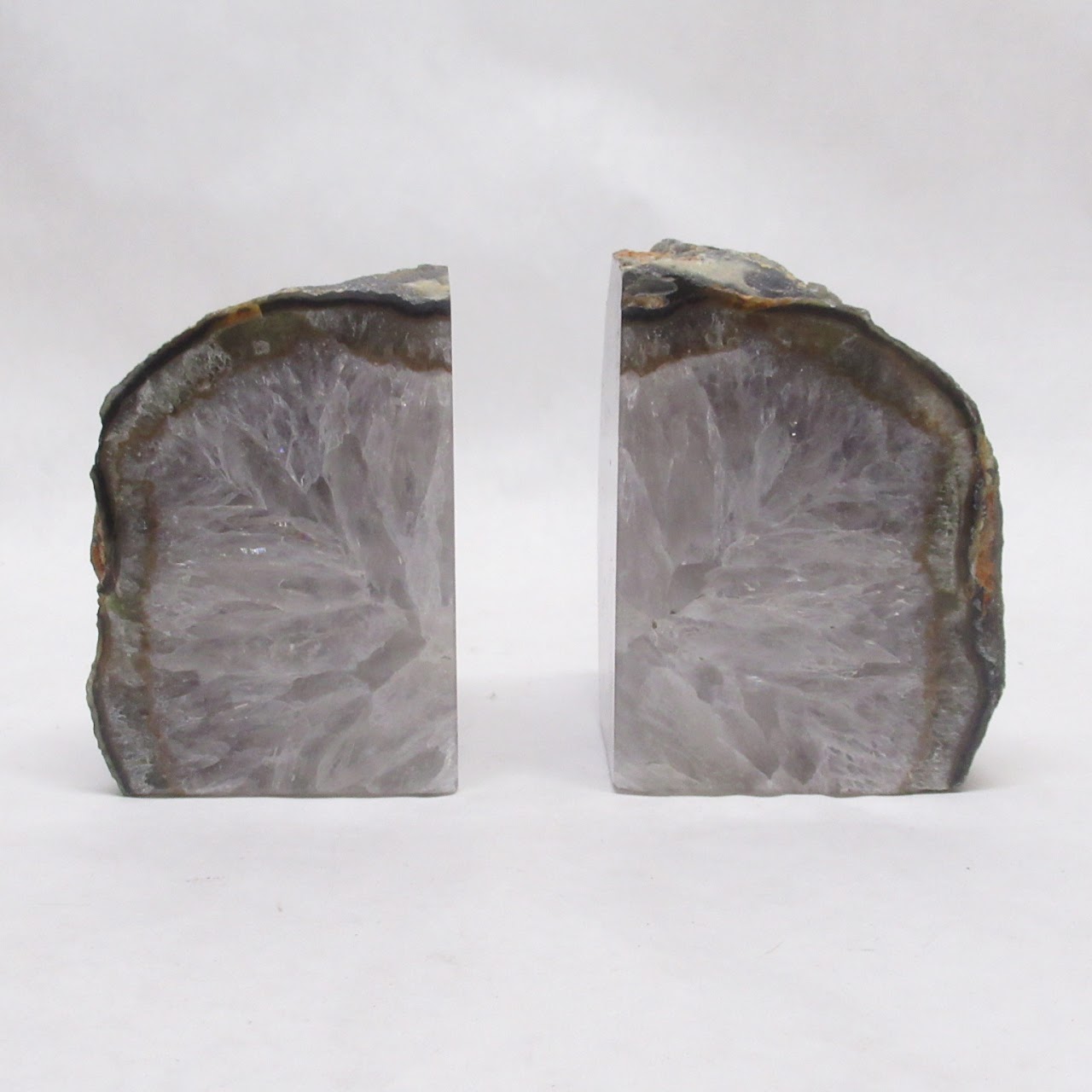Agate Geode Bookends Pair