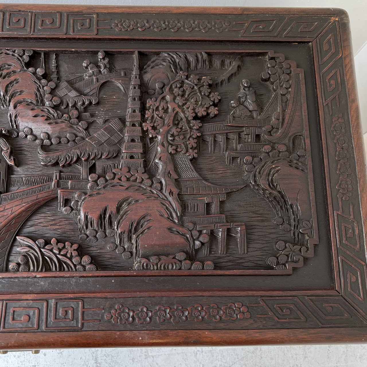 Chinese Carved Camphor Chest