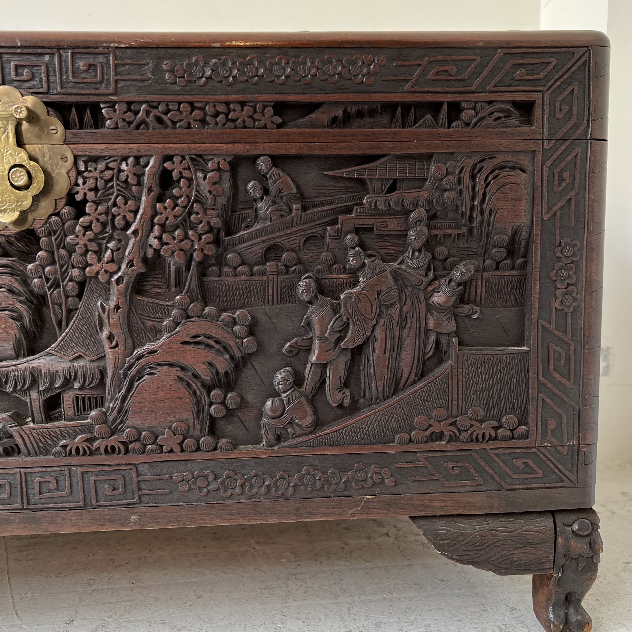 Chinese Carved Camphor Chest