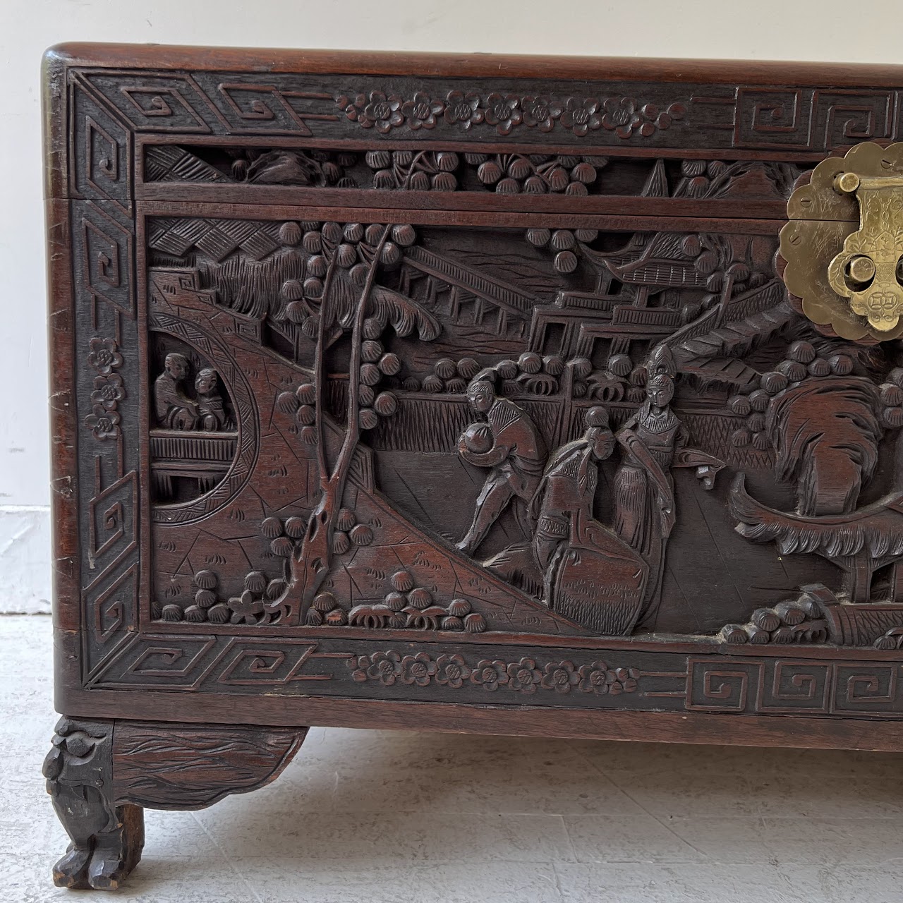 Chinese Carved Camphor Chest