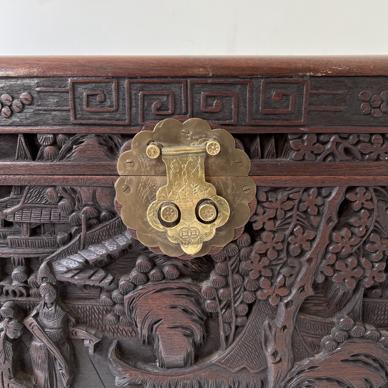 Chinese Carved Camphor Chest