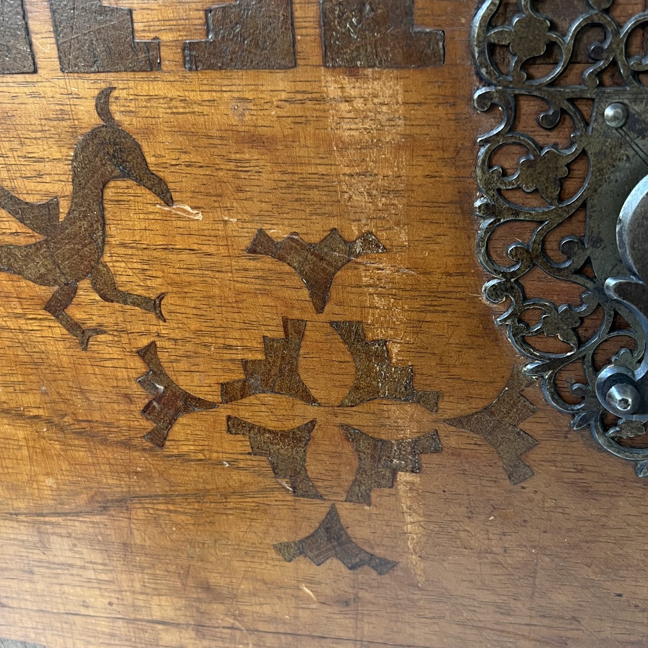 Antique Marquetry Blanket Chest