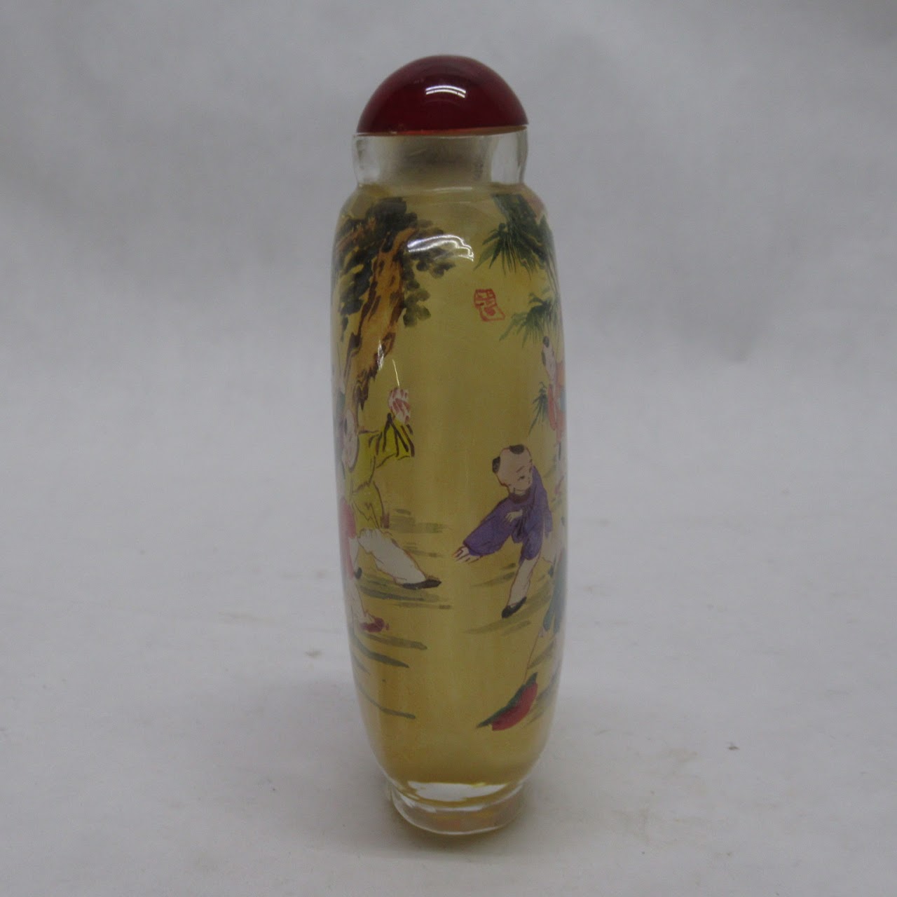 Reverse Painted Chinese Bottle