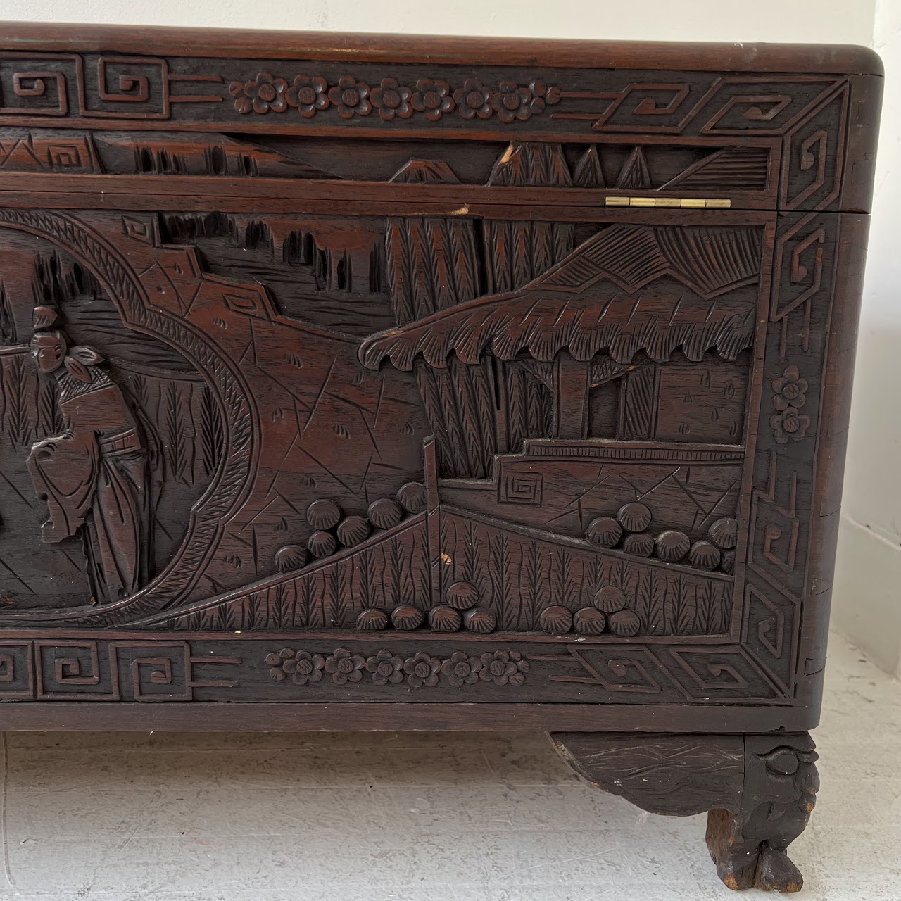 Chinese Carved Camphor Chest