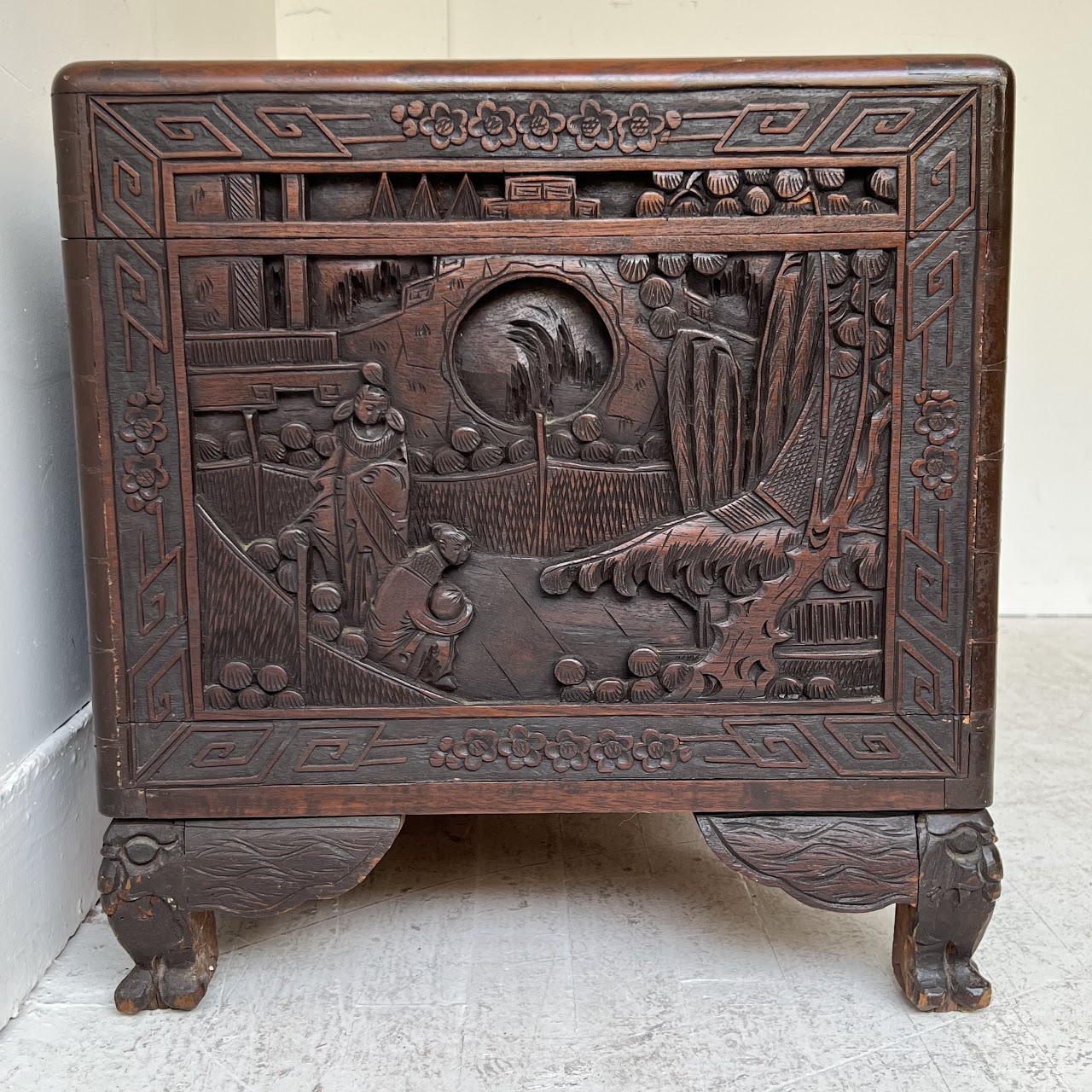 Chinese Carved Camphor Chest